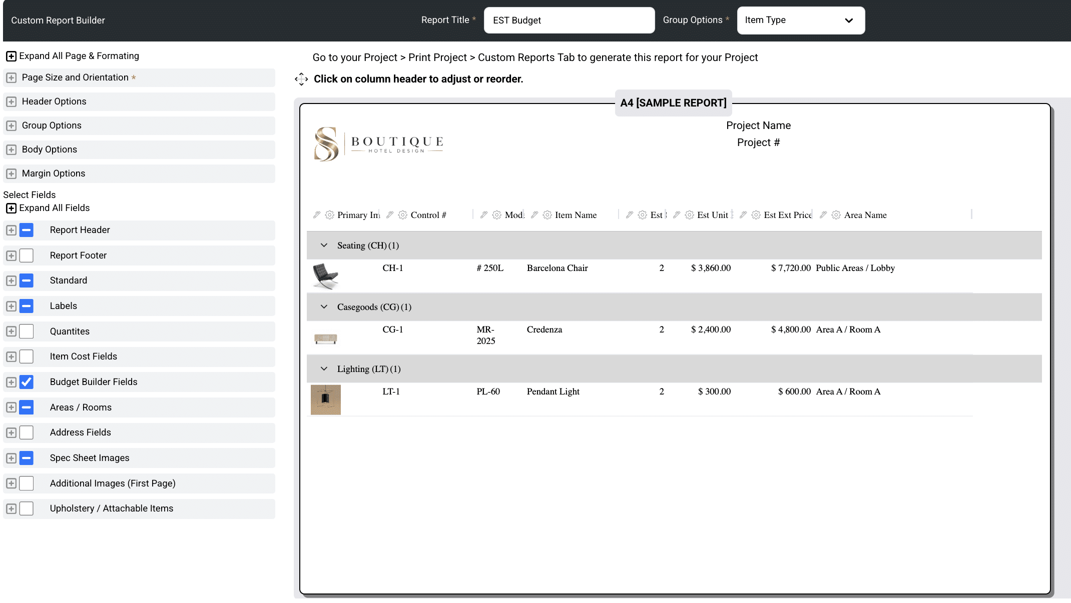 Custom Report Builder