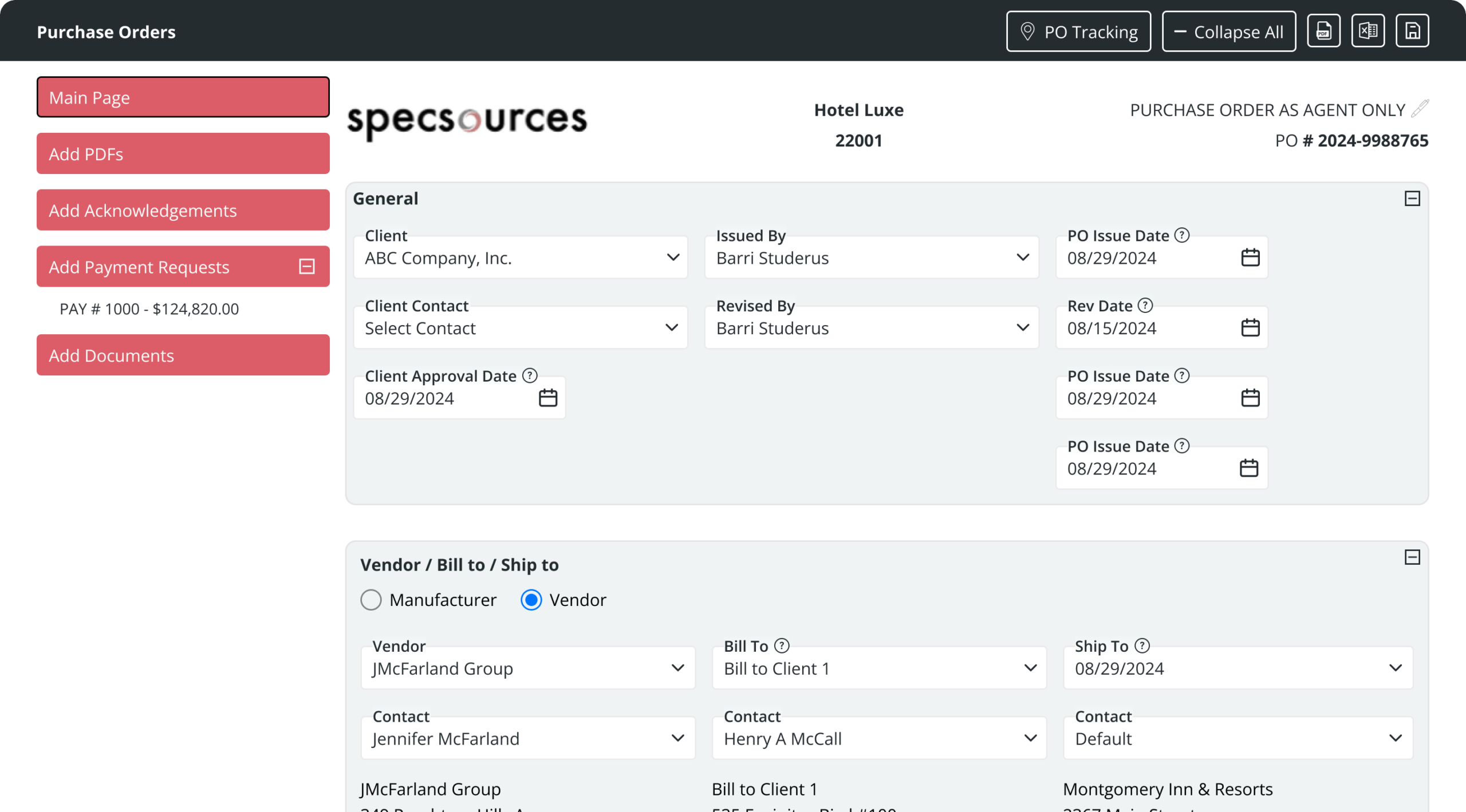Purchase Orders
